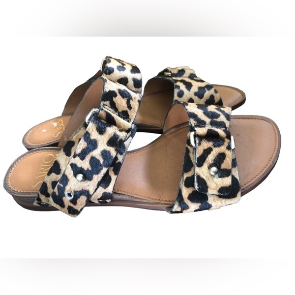 Sarto Franco Sarto Palomino Slip On Slide Sandal Sz. 6.5M Double Strap Leopard - Picture 2 of 7